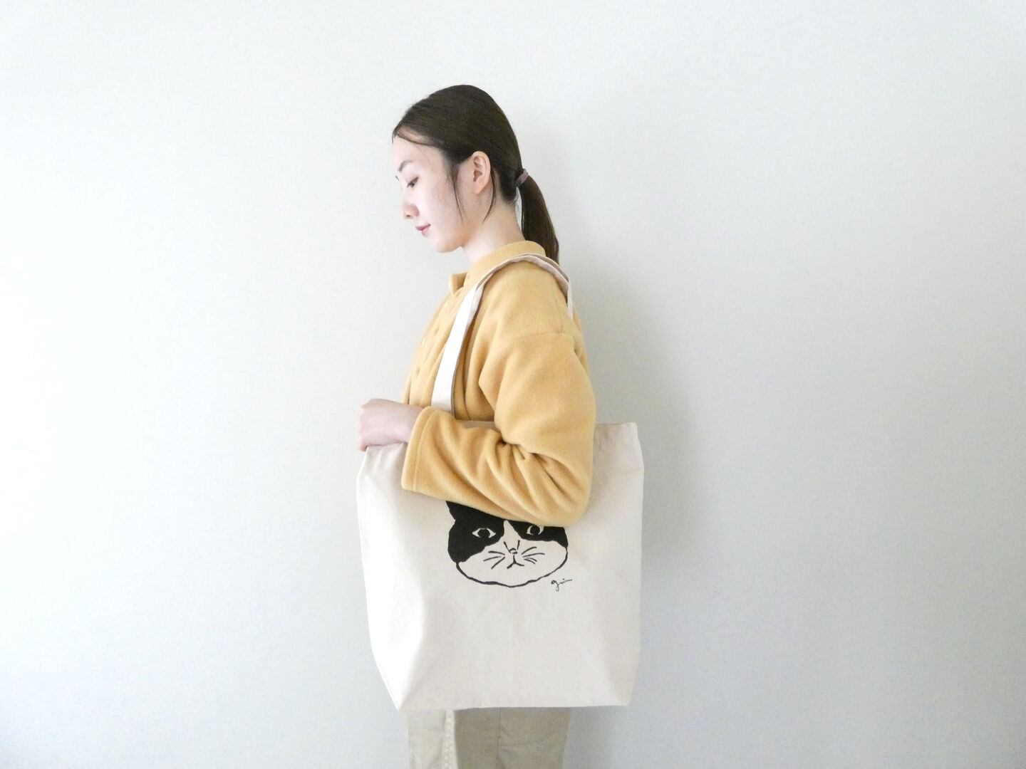 grin(グリン) モノトーンねこプリントBAGの商品画像4