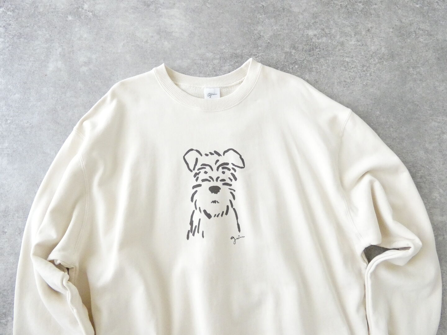 grin(グリン) 別注 コーマ裏毛bushy dogプリントプルオーバーの商品画像16
