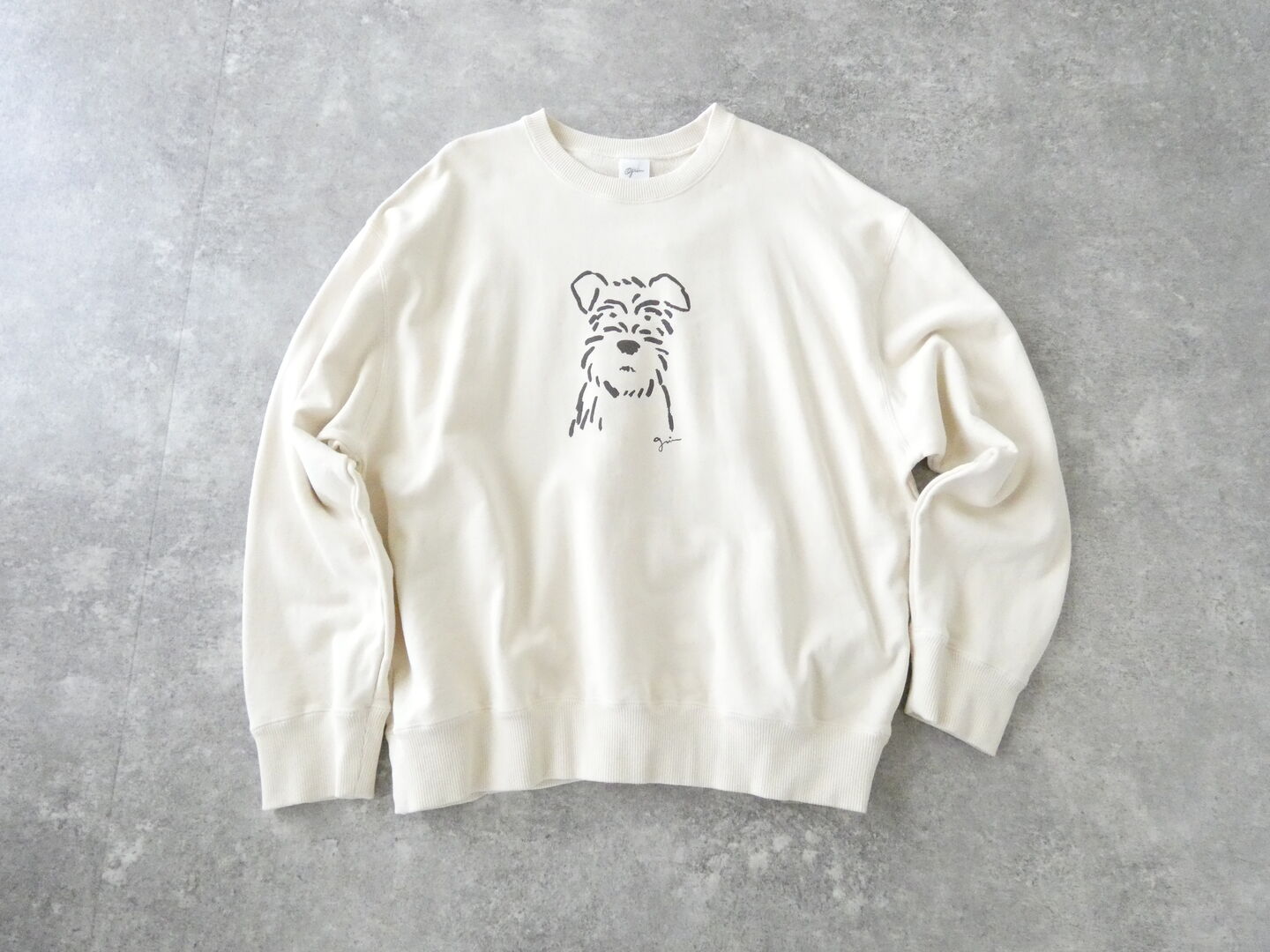 grin(グリン) 別注 コーマ裏毛bushy dogプリントプルオーバーの商品画像2