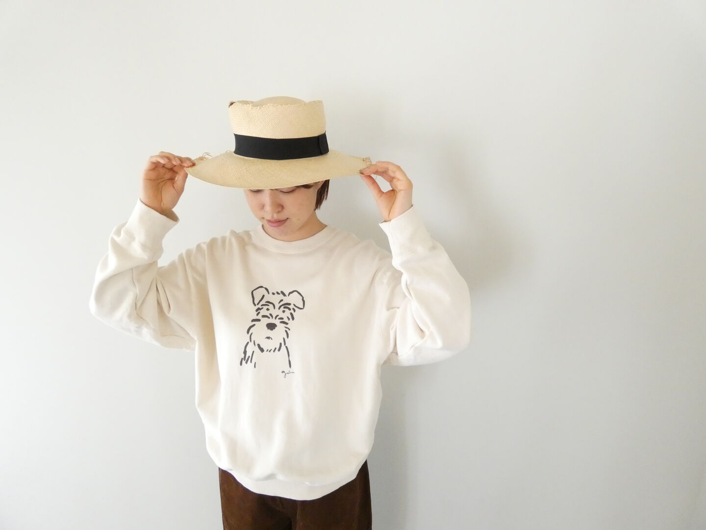 grin(グリン) 別注 コーマ裏毛bushy dogプリントプルオーバーの商品画像6