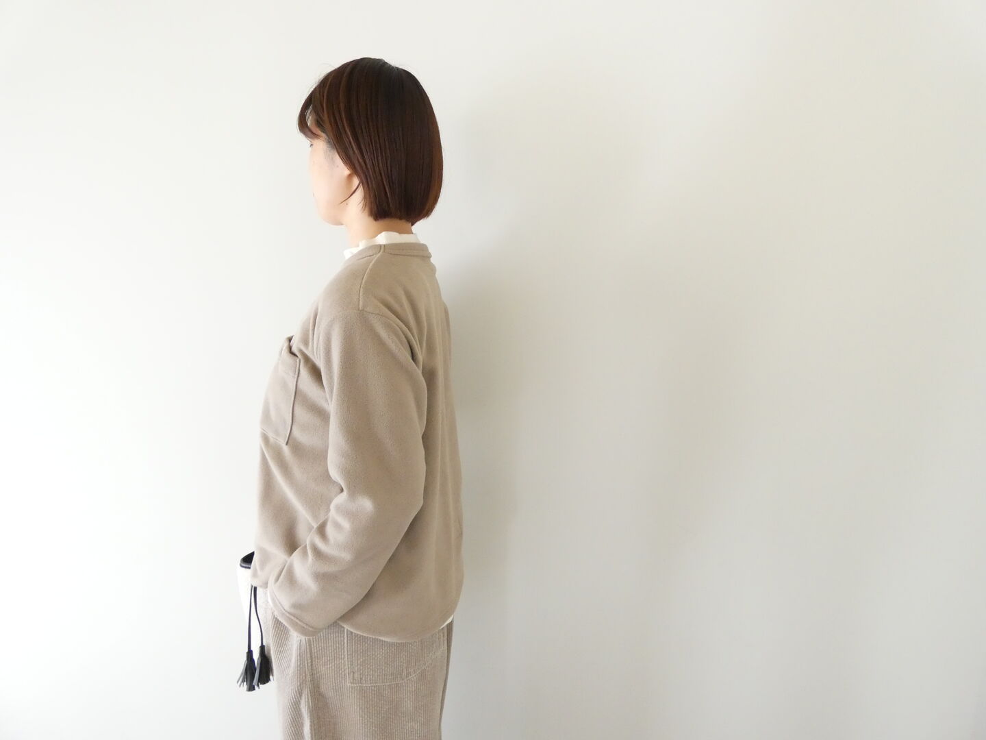 快晴堂(かいせいどう) HAYATE・軽くあたたかいインナーフリース 水玉ポケット・クルーネックプルオーバーの商品画像7
