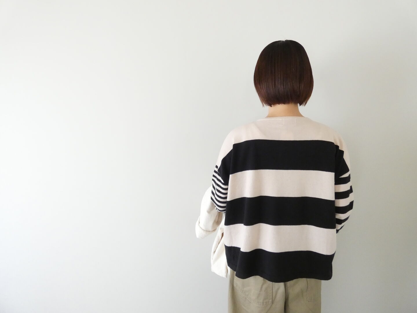 mao made(マオメイド) MIX BORDER ワイドニットTEEの商品画像9