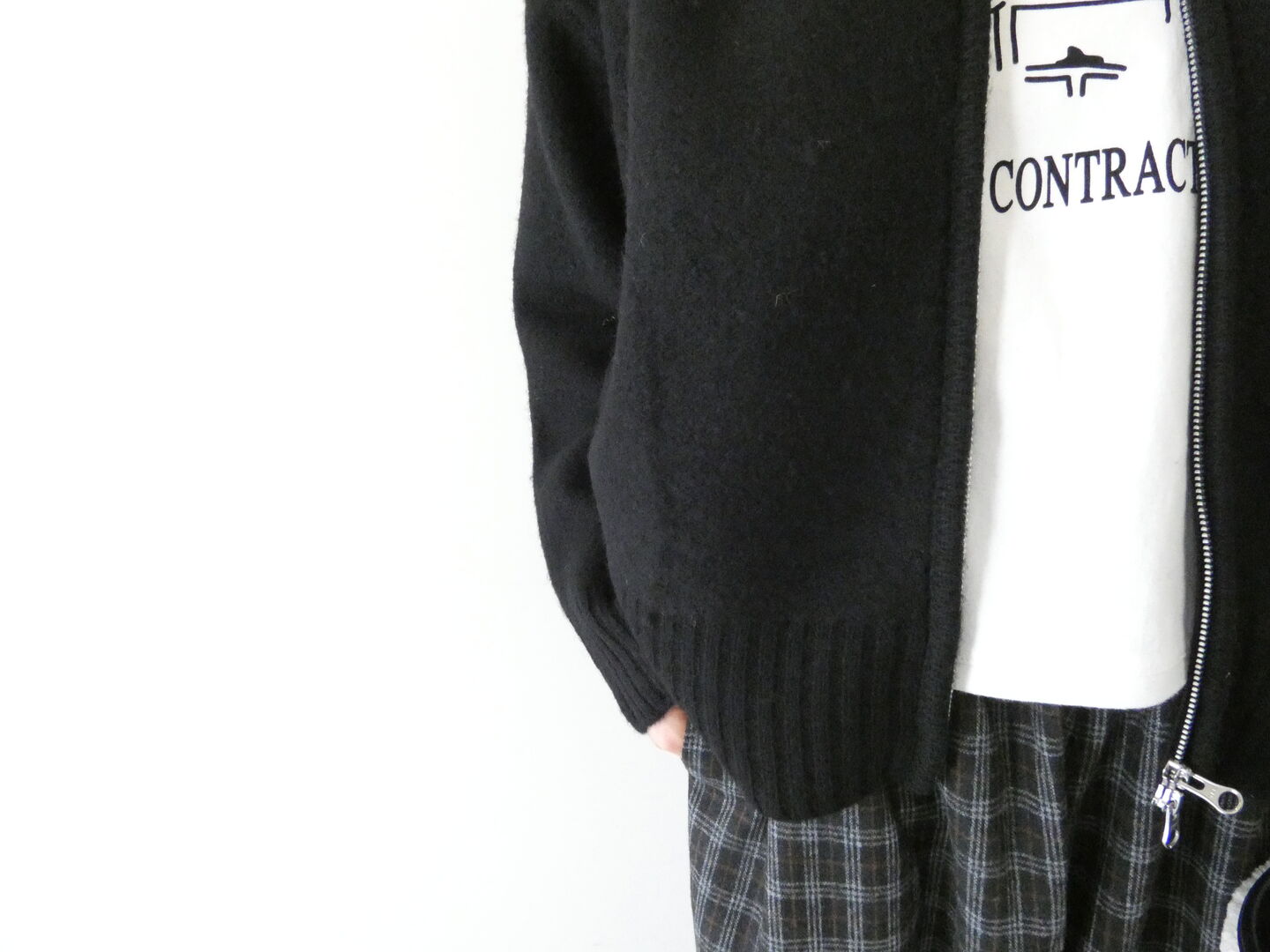 mao made(マオメイド) クルーネックダブルジップブルゾンの商品画像4