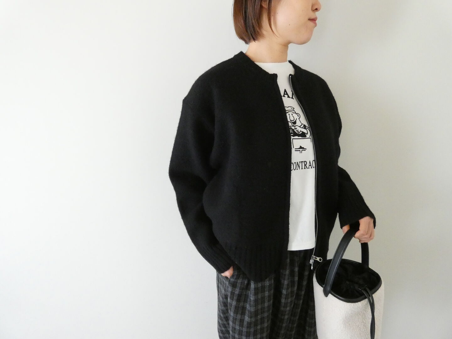 mao made(マオメイド) クルーネックダブルジップブルゾンの商品画像7