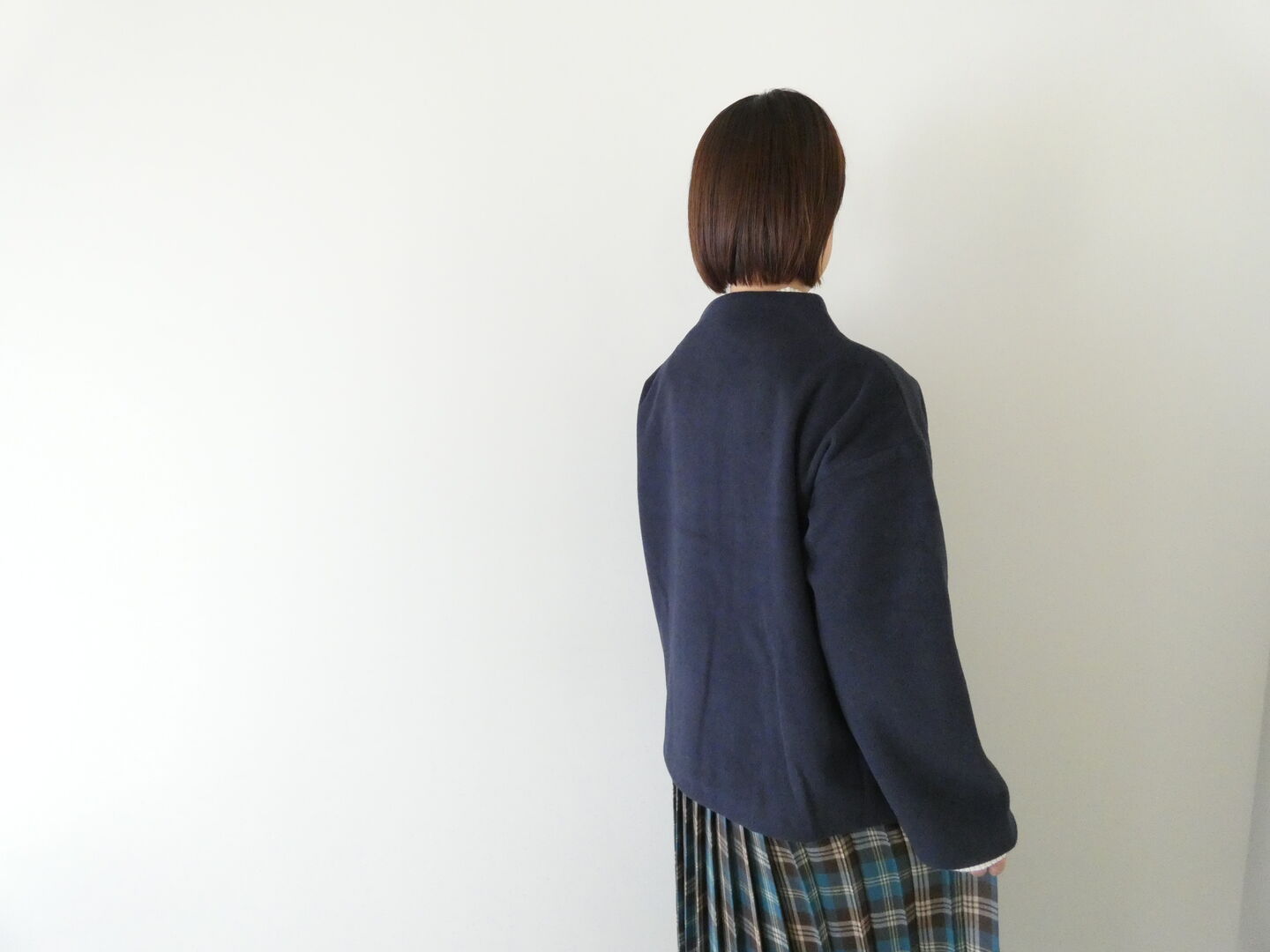 mao made(マオメイド) いつものウールブレンドモックネックジャケットの商品画像11
