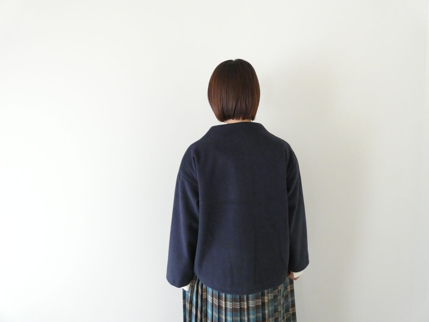 mao made(マオメイド) いつものウールブレンドモックネックジャケットの商品画像12