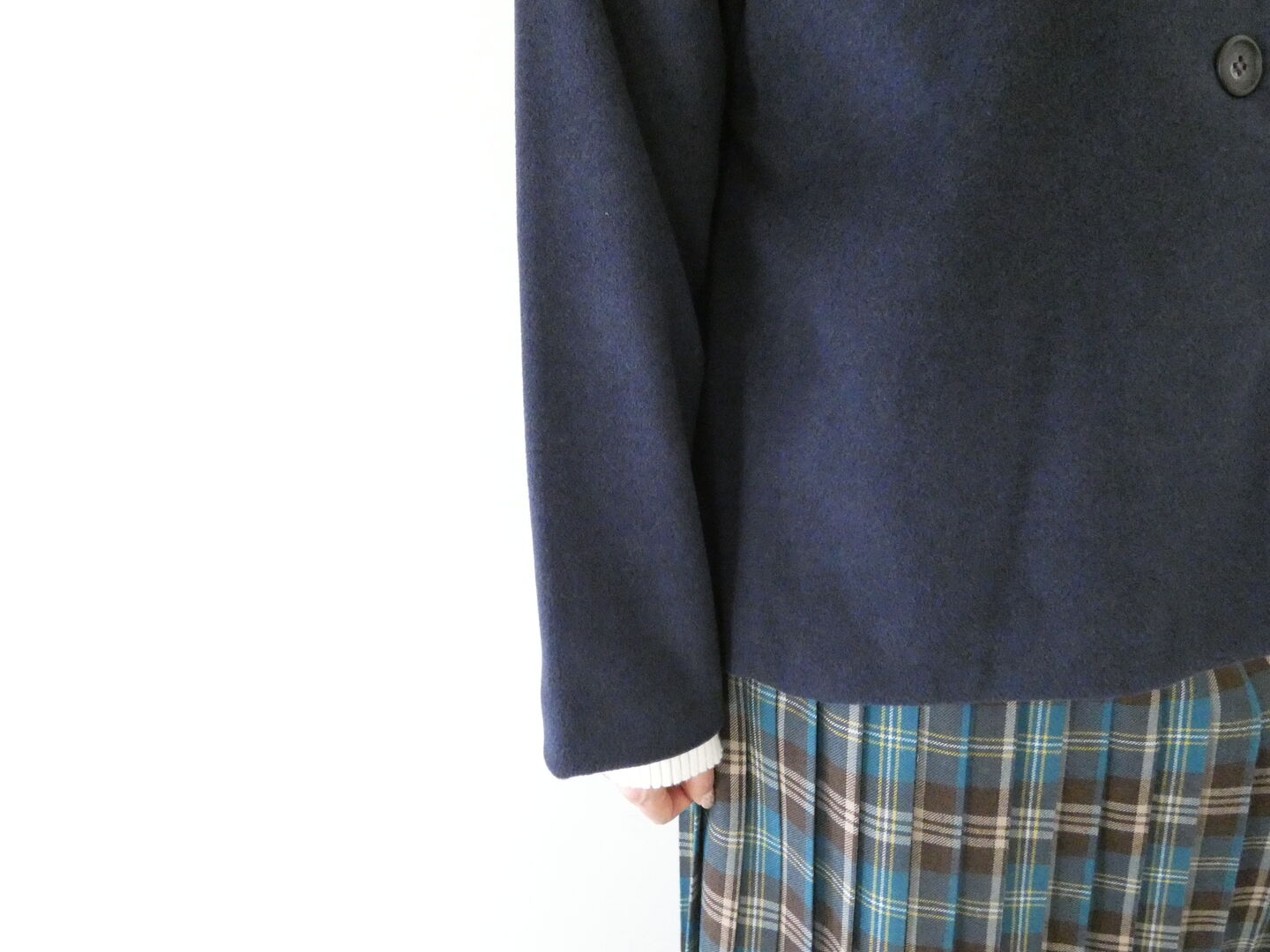 mao made(マオメイド) いつものウールブレンドモックネックジャケットの商品画像4