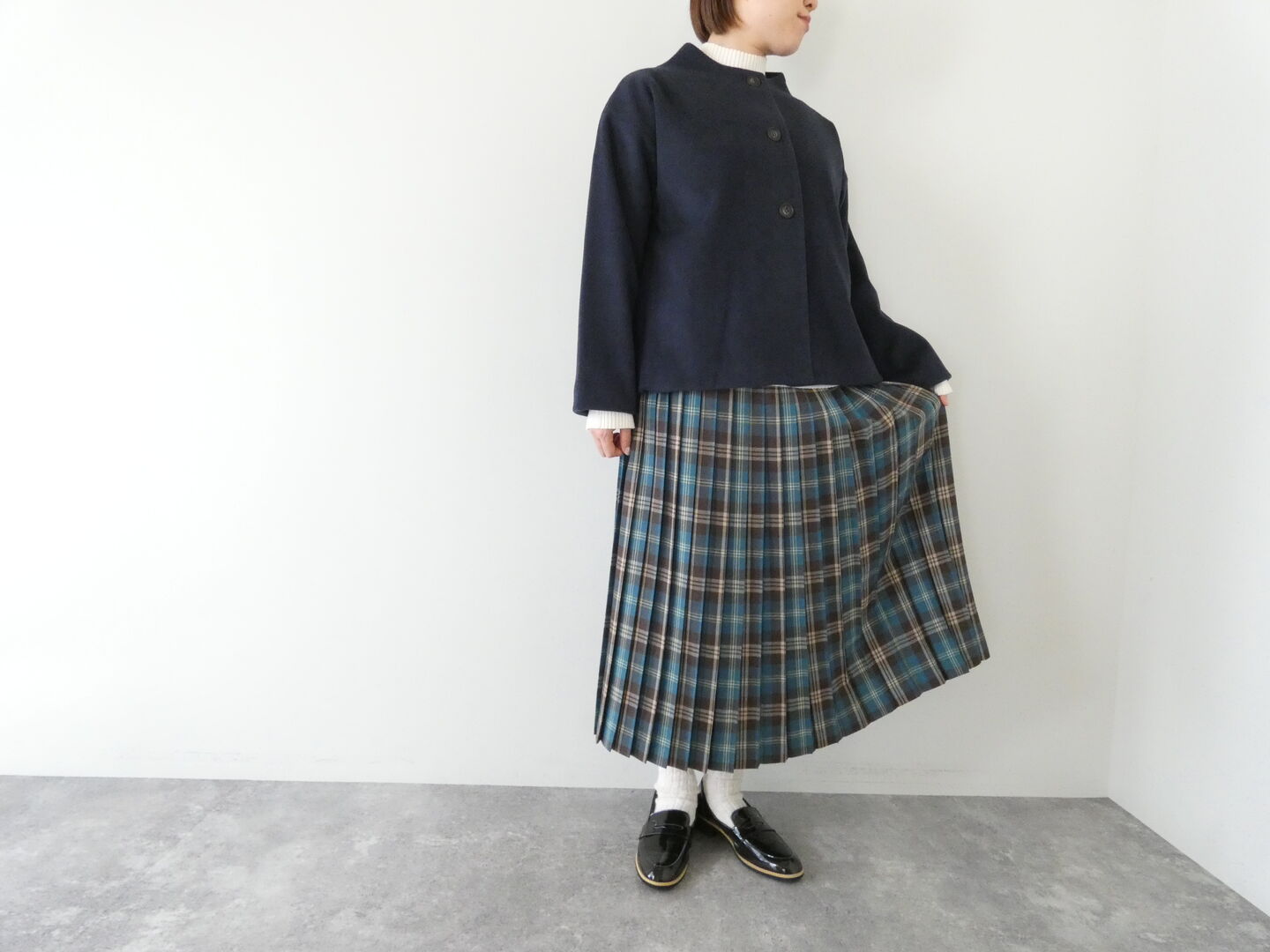 mao made(マオメイド) いつものウールブレンドモックネックジャケットの商品画像8