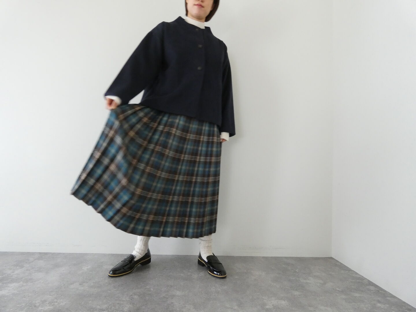 mao made(マオメイド) いつものウールブレンドモックネックジャケットの商品画像9