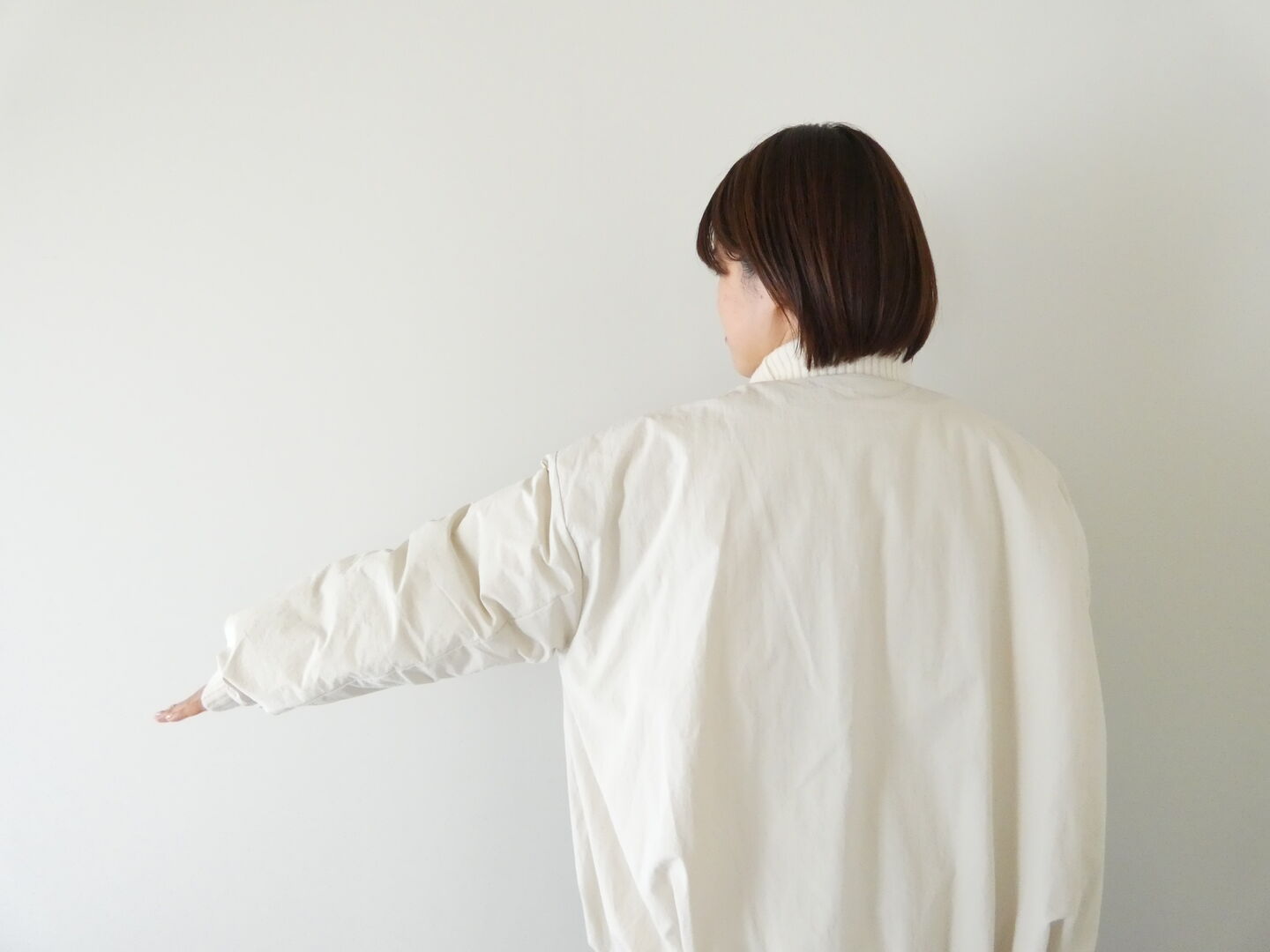 mao made(マオメイド) ノーカラーバルーンシルエットブルゾンの商品画像5