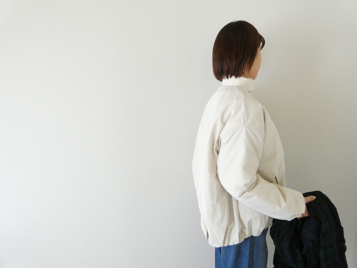 mao made(マオメイド) ノーカラーバルーンシルエットブルゾンの商品画像8