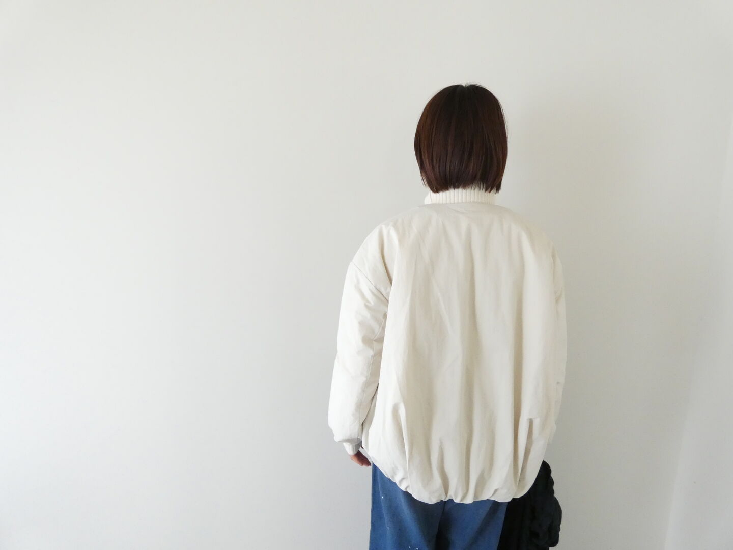 mao made(マオメイド) ノーカラーバルーンシルエットブルゾンの商品画像9
