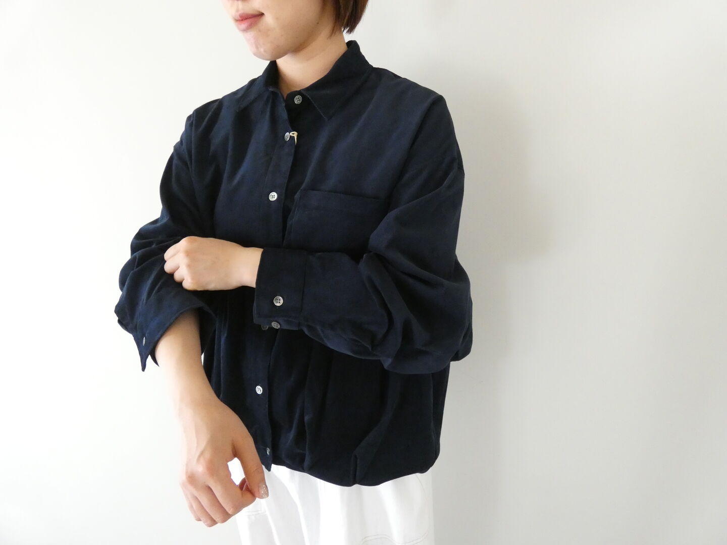 MidiUmi(ミディウミ) コーデュロイバルーンシャツの商品画像6