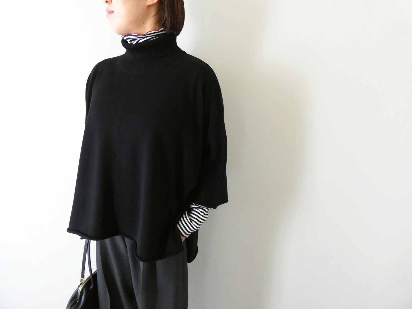 mizuiro ind(ミズイロインド) poncho like high neck P/Oの商品画像2