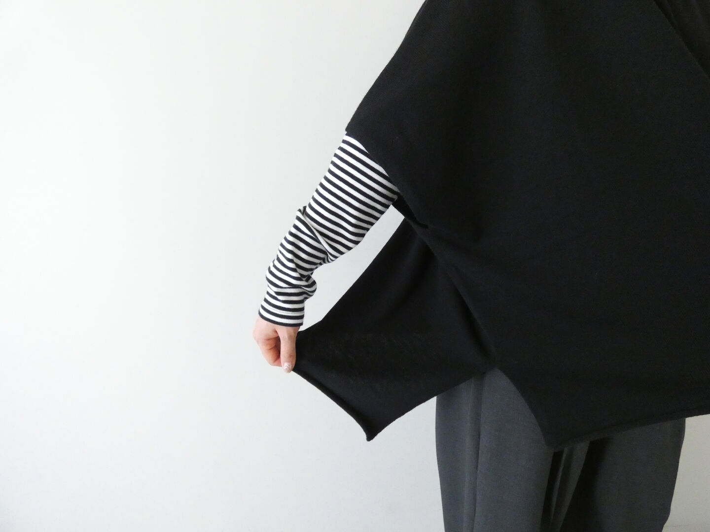 mizuiro ind(ミズイロインド) poncho like high neck P/Oの商品画像22