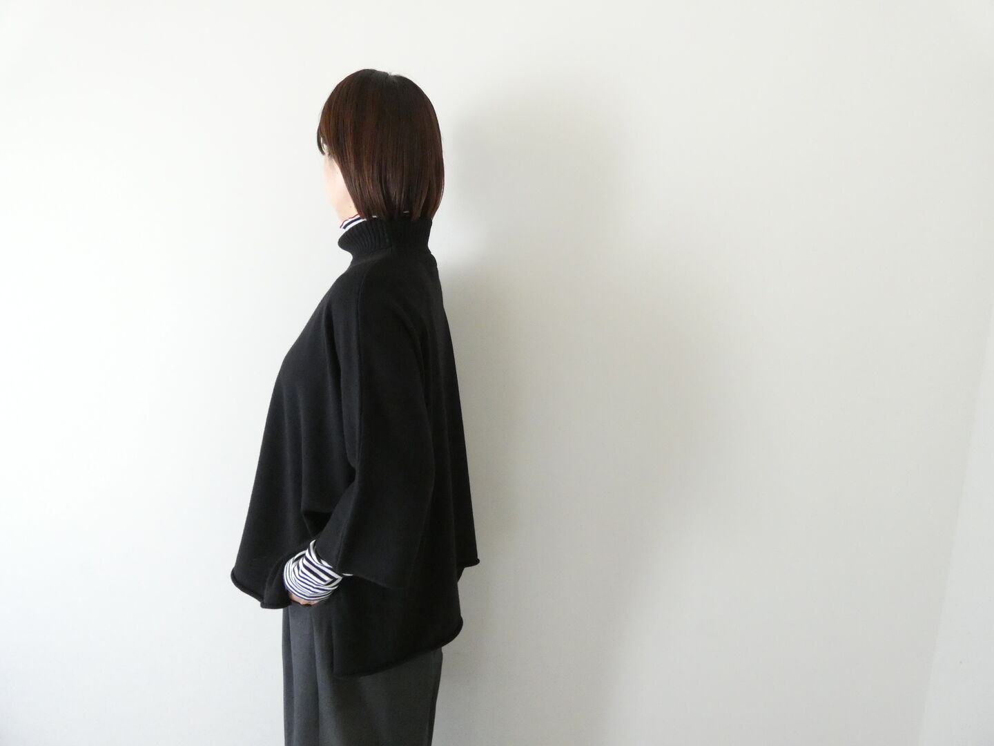 mizuiro ind(ミズイロインド) poncho like high neck P/Oの商品画像6