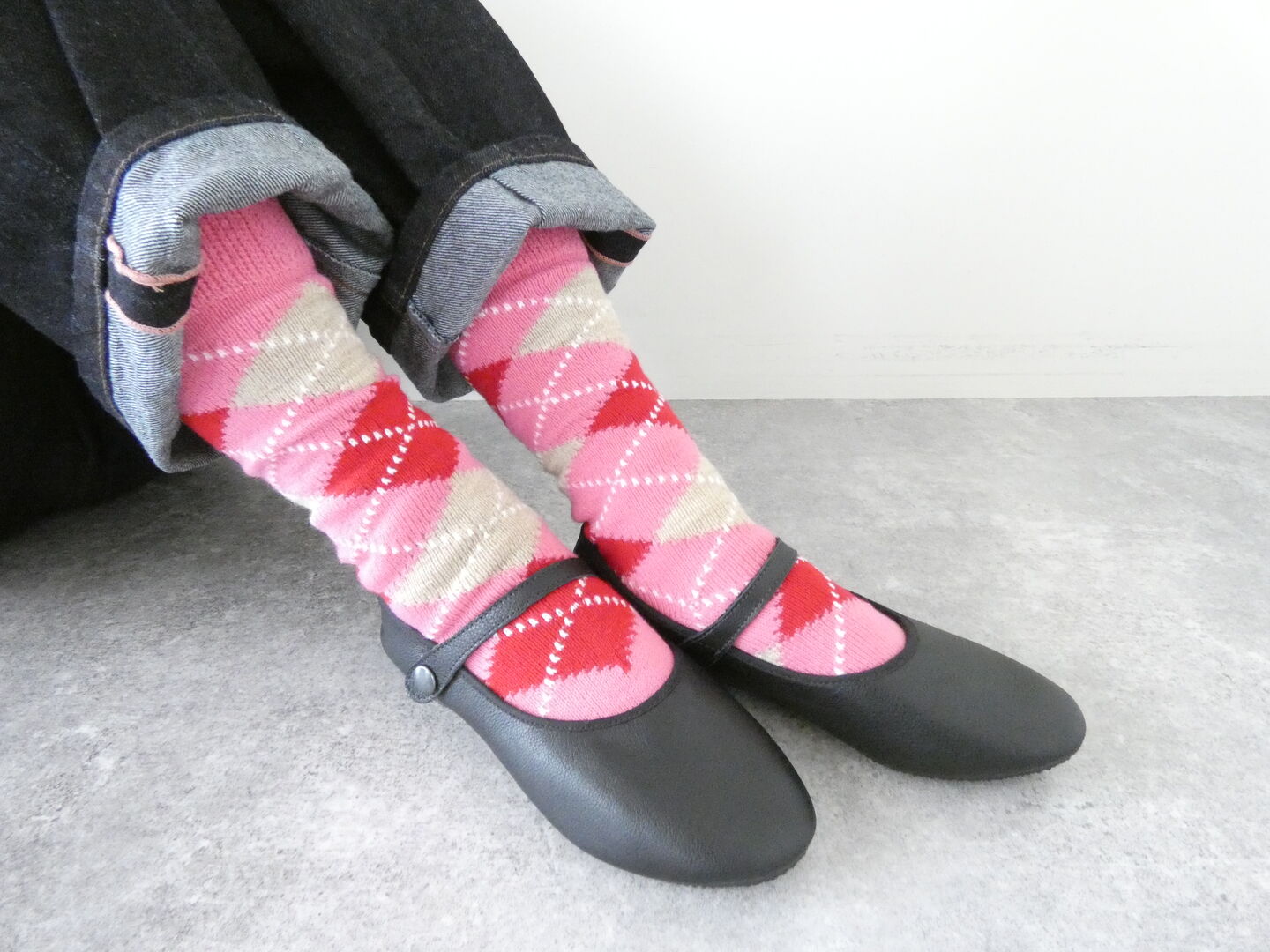 R&D.M.Co-(オールドマンズテーラー) ARGYLE SOCKSの商品画像1