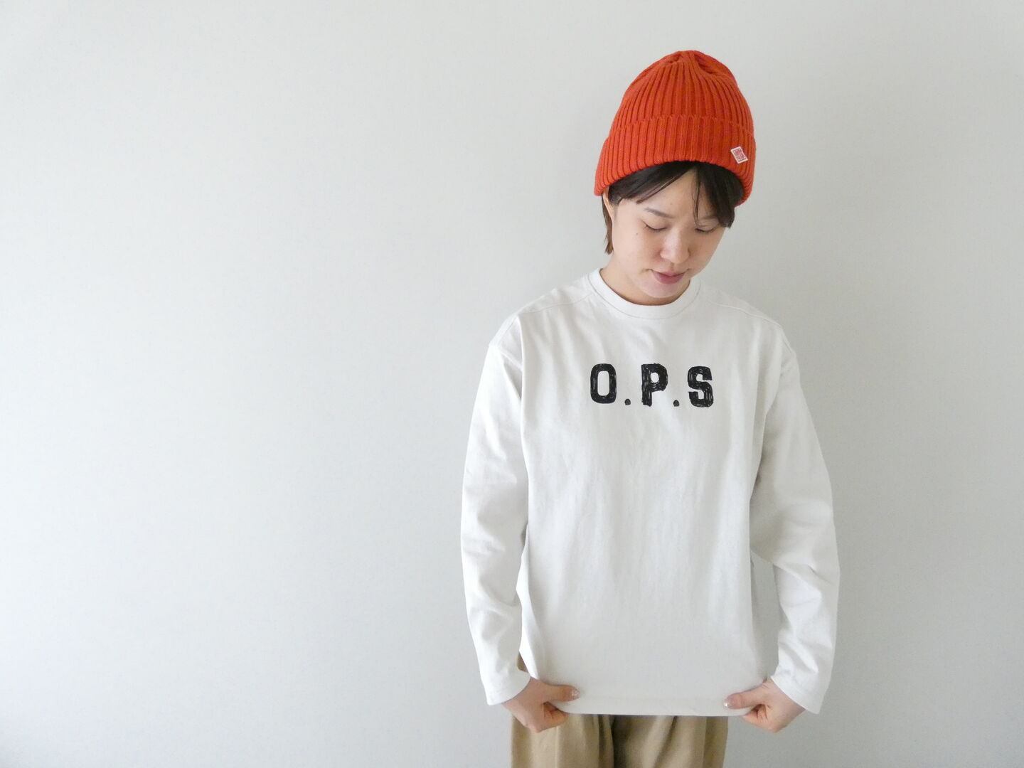 PACIFIC PARK STORE(パシフィックパークストア) ベーシックヘビー天竺ヨーク切替プリントTee　O.P.Sの商品画像1