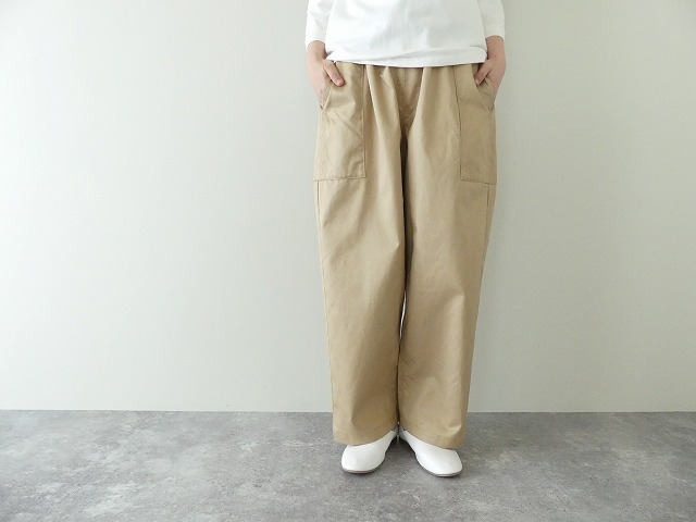 Homspun ホームスパン 高密度ウェポンひもワイドパンツ 211 3357 Space Moo