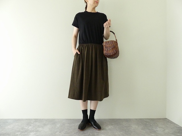 Homspun ホームスパン 30 1 天竺配色ワンピース 211 6369 Space Moo Homspun ホームスパン 30 1 天竺配色ワンピース 211 6369 Space Moo