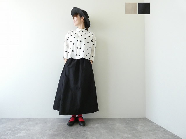 homspun(ホームスパン) ウールリネンフリルポケットギャザー