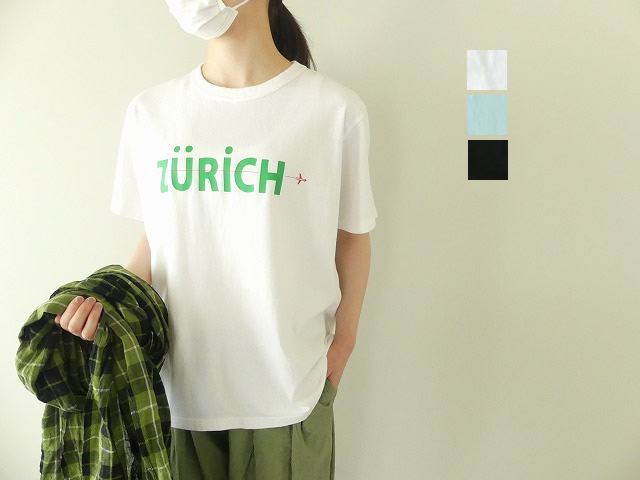快晴堂+SPACEMOO(かいせいどう+スペースムウ)  リバイバル・ロゴT　UNI-Tシャツ　チューリッヒ柄(21C-204G)