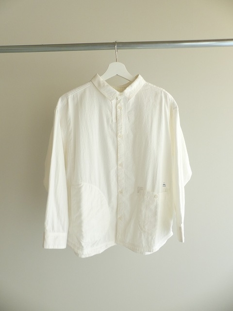 快晴堂(かいせいどう) HAYATE Winterホワイトレギュラー衿ゆったりシャツ size3+(23S-50G)(2)