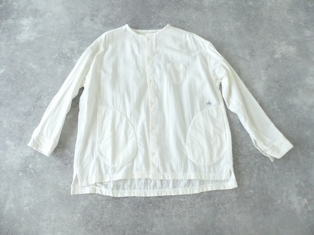 快晴堂(かいせいどう) HAYATE Winterホワイトスタンド衿Wideシャツ size5+(23S-51B)(2)