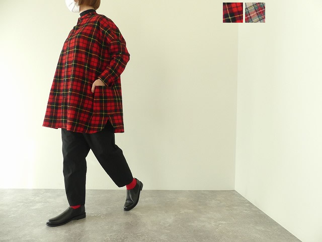 R&D.M(オールドマンズテーラー) WOOL TARTAN CHECK ROOMY SHIRT