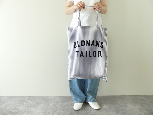 R&D.M(オールドマンズテーラー) OMT PRINT TOTE BAG BLUE STRIPE ...