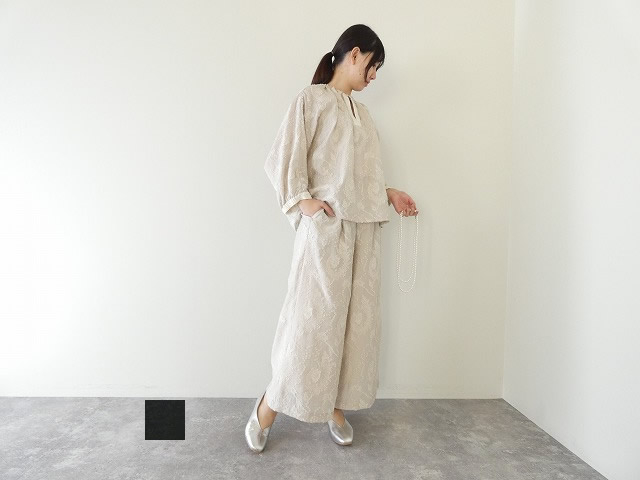 【ご予約】PK カットジャガードのワイドパンツ(HP2611011)※11月24日～12月8日までご予約受付
