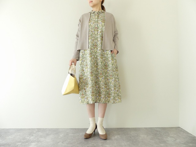 Pk 鳥と木の実ちび衿シャツワンピース Py Space Moo Pk 鳥と木の実ちび衿シャツワンピース Py Space Moo