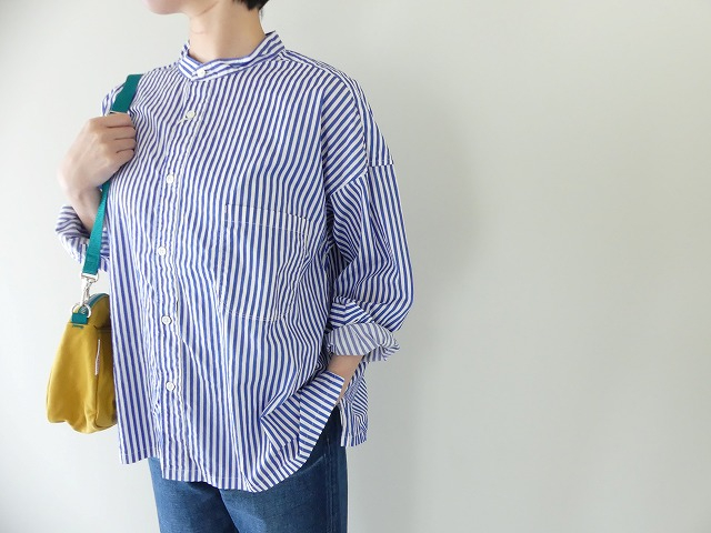 pritリネンコットンスタンドカラービッグシャツVeritecoeur. pritリネンコットンスタンドカラービッグシャツVeritecoeur.