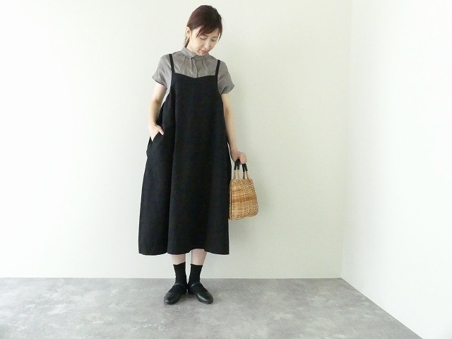 Prit プリット 綿麻ストレッチキャミソールフレアワンピース Space Moo