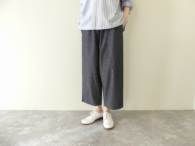 RINEN(リネン) 6オンスノットインディゴデニム8分丈ラクパンツ(41312 