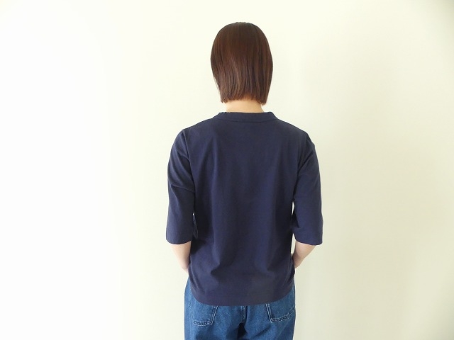 homspun(ホームスパン) 天竺6分袖Tシャツ (3)ネイビーの商品画像2