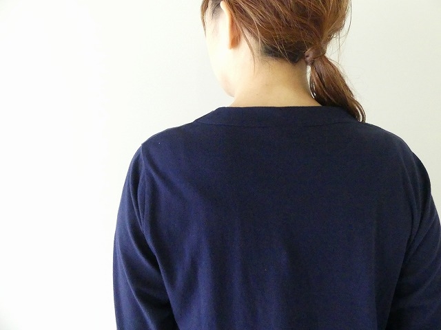 homspun(ホームスパン) 天竺7分袖Tシャツ　(3)ネイビーの商品画像5
