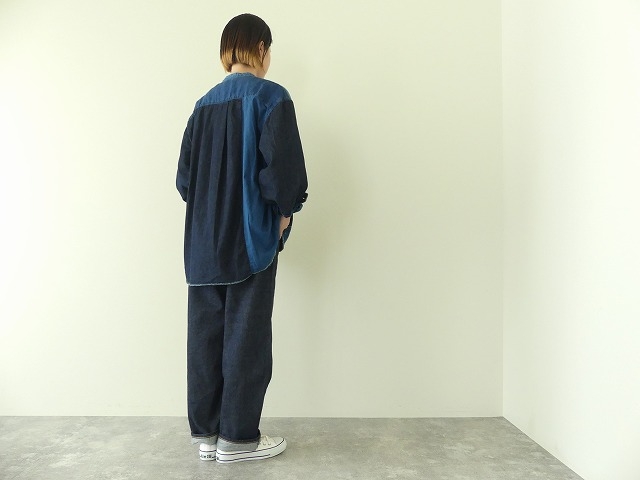 KAPITAL(キャピタル) 綿×リネンIDGパッチワークバンドカラーカトマンズシャツの商品画像11