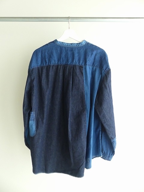 KAPITAL(キャピタル) 綿×リネンIDGパッチワークバンドカラーカトマンズシャツの商品画像13