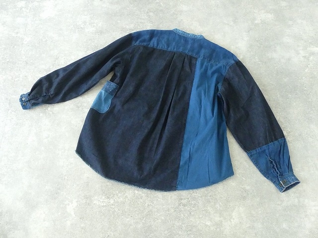 KAPITAL(キャピタル) 綿×リネンIDGパッチワークバンドカラーカトマンズシャツの商品画像14