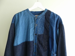 KAPITAL(キャピタル) 綿×リネンIDGパッチワークバンドカラーカトマンズシャツの商品画像21