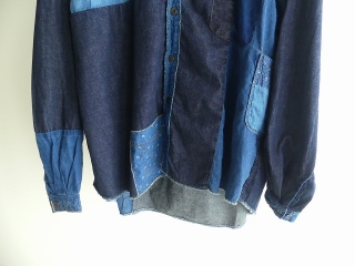 KAPITAL(キャピタル) 綿×リネンIDGパッチワークバンドカラーカトマンズシャツの商品画像22