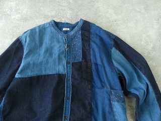 KAPITAL(キャピタル) 綿×リネンIDGパッチワークバンドカラーカトマンズシャツの商品画像23