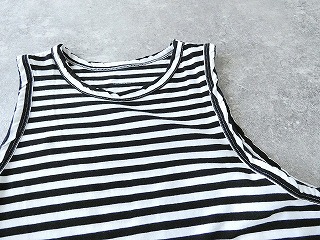 Veritecoeur(ヴェリテクール) 強撚天竺タンクトップ ブラックボーダーの商品画像26