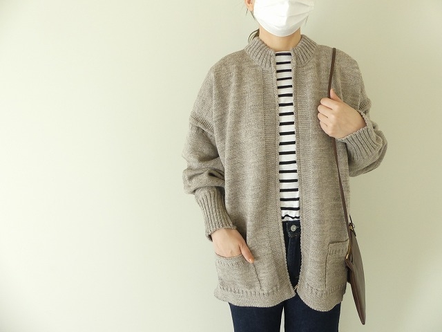Le Tricoteur(ル・トリコチュール) TRADITIONAL GUERNSEY ZIP CARDIGAN 