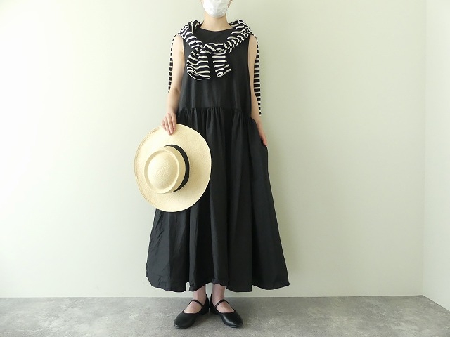 Universal Tissu ユニヴァーサル ティシュ ナチュラルタイプライターギャザーワンピース Ut223op016 Space Moo